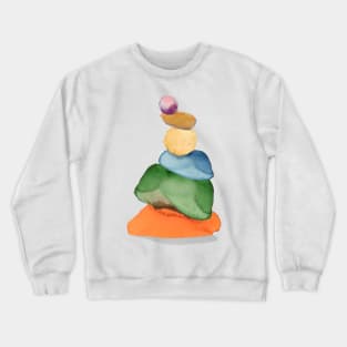 Cairn Zen Tower Orange Purple Crewneck Sweatshirt